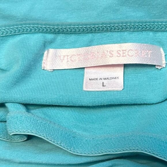 VICTORIA’S SECRET Women’s Aqua Blue Adjustable Strap Tank Top Size Large - Picture 3 of 5